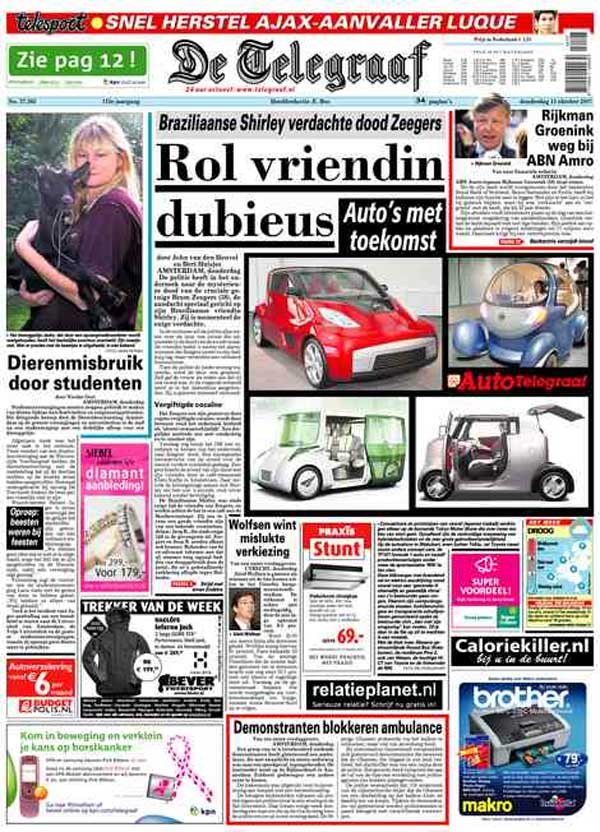 Voorpagina Telegraaf