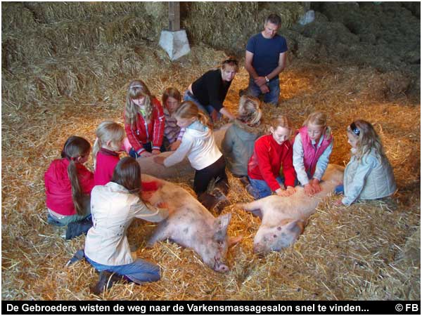 De Gebroeders wisten de weg naar de Varkensmassagesalon snel te vinden...